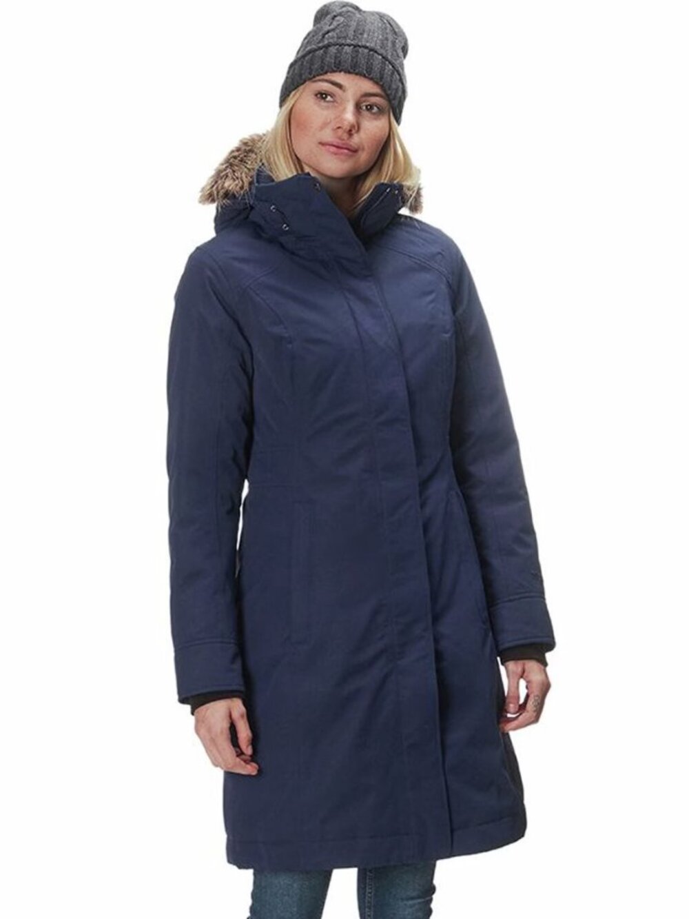 Marmot Chelsea 700 fill Down Parka Removable Faux Fur Hood Sz S
